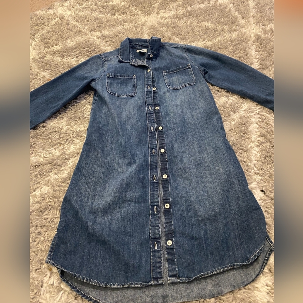 Old navy jean shirt dress girls size 14/16